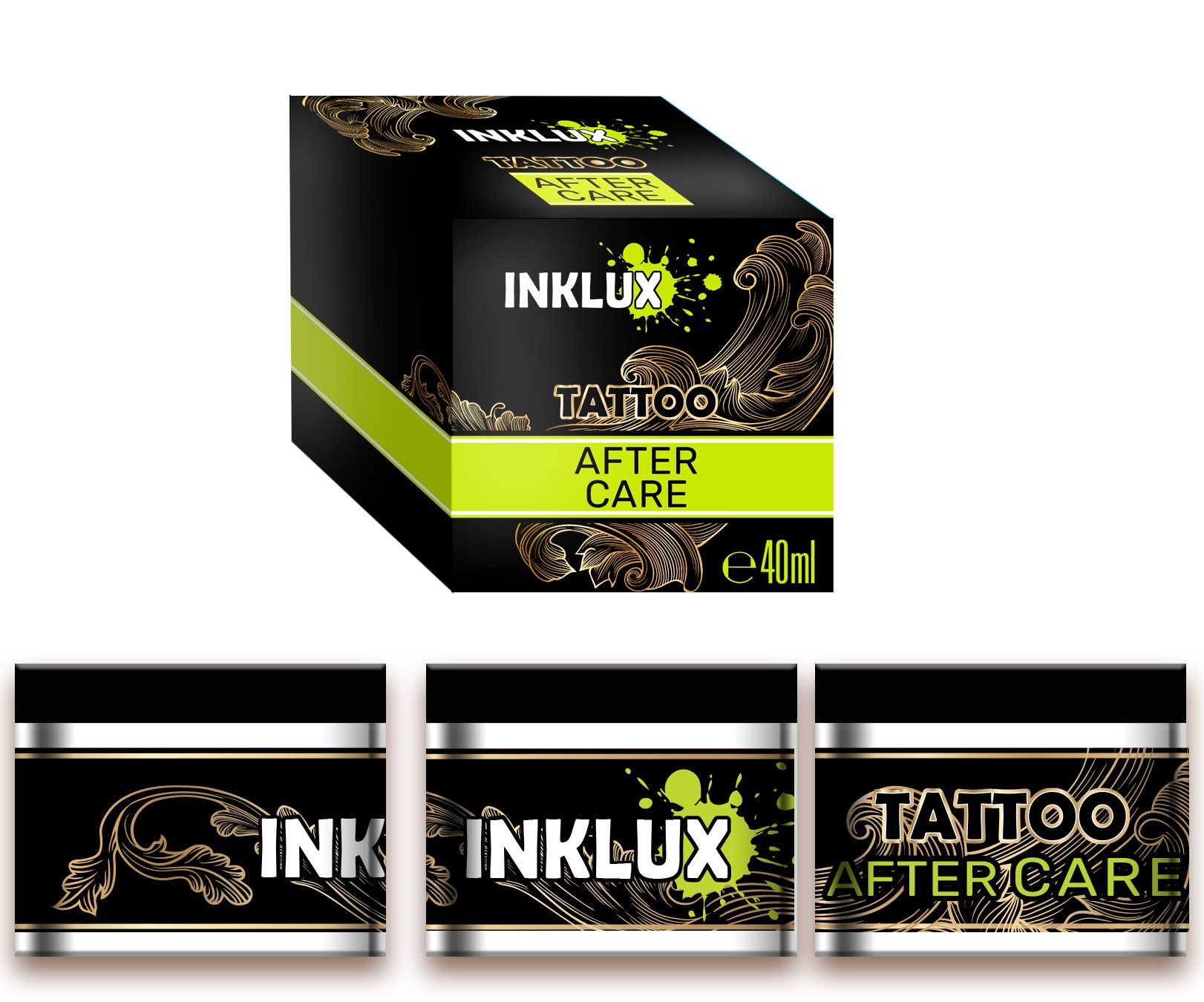 INKLUX Tattoo After Care — кутия и бурканче 40ml